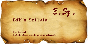 Bús Szilvia névjegykártya